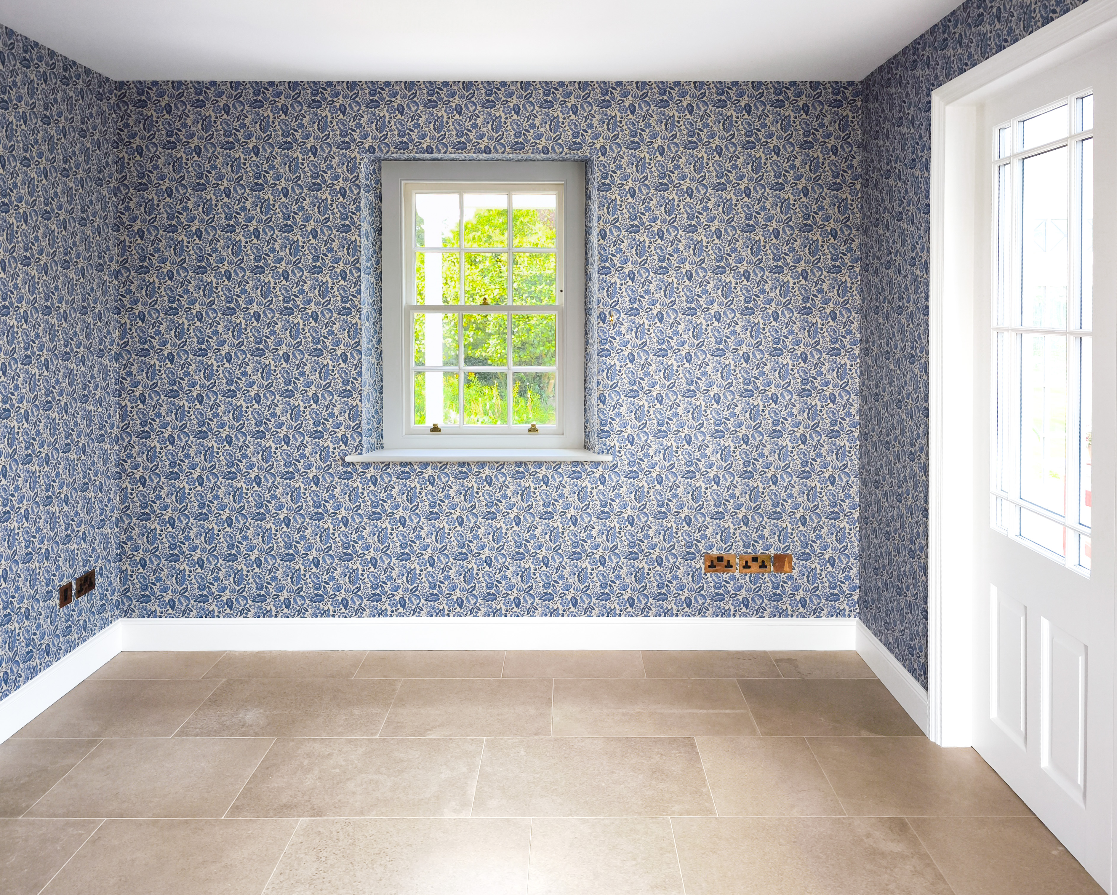 Professional wallpaper installation services in Jersey by Flawless Decorators